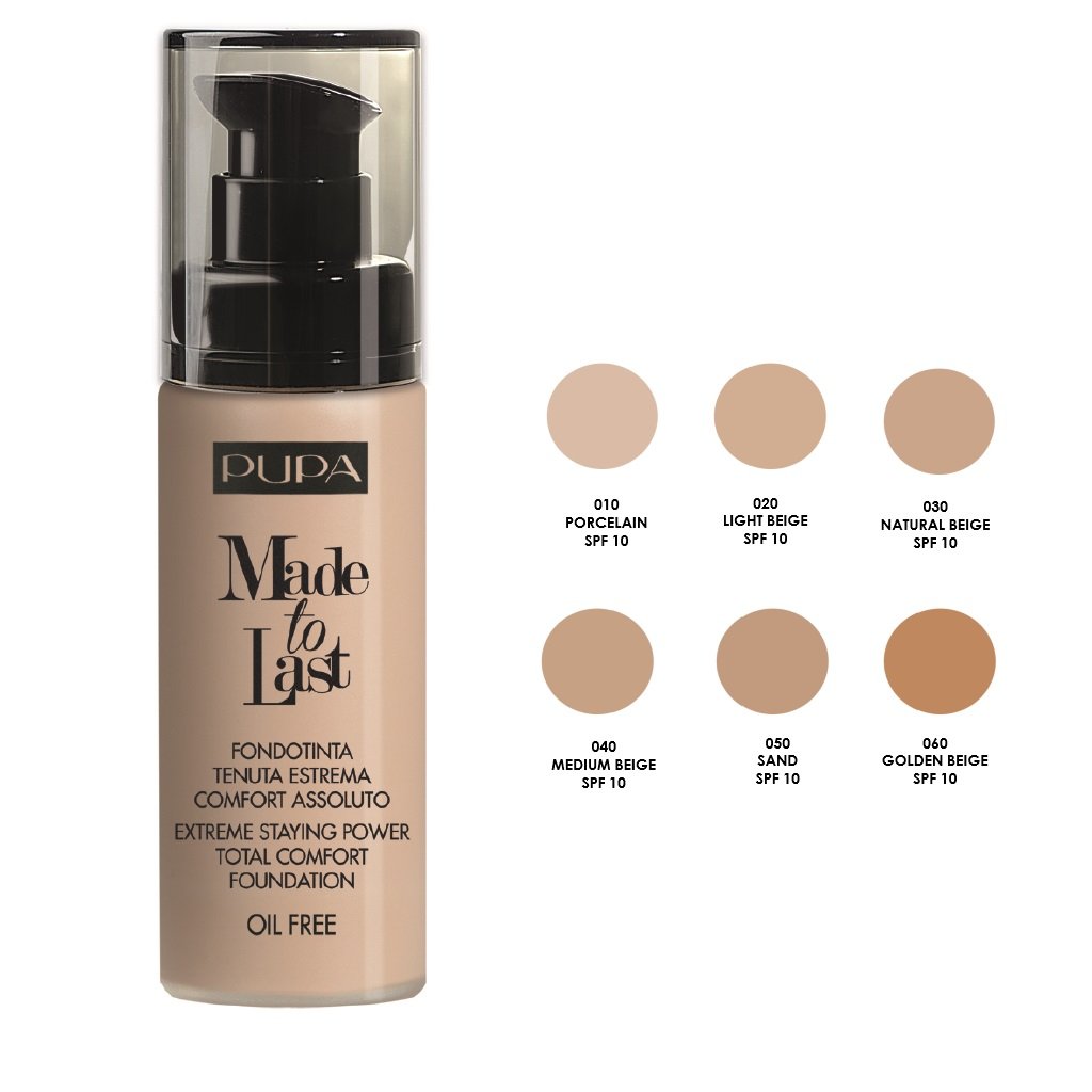 Fond De Teint PUPA Made To Last - Tenue Extrême SPF10, 30 Ml, Teinte Au Choix, Neuf
